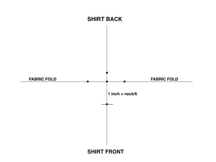 make the front neck mark