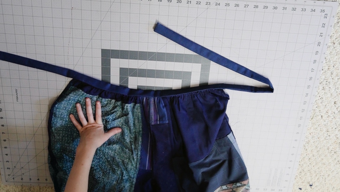 turn the waistband right side out