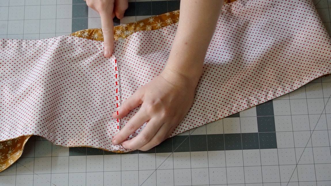sew gap between casings