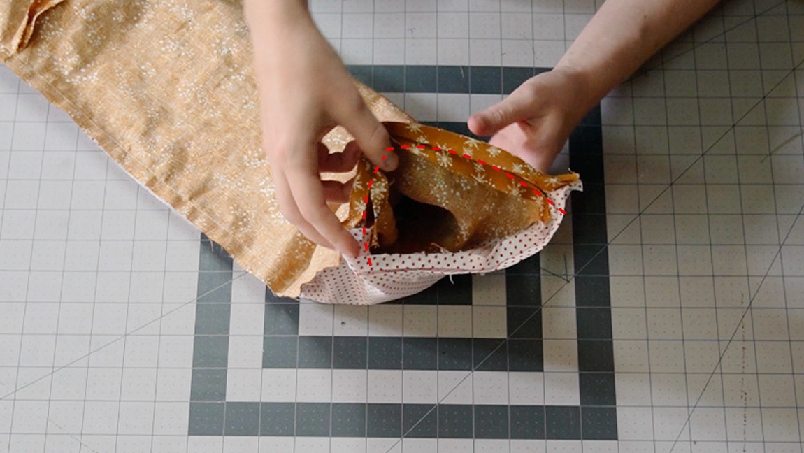 sew into loop