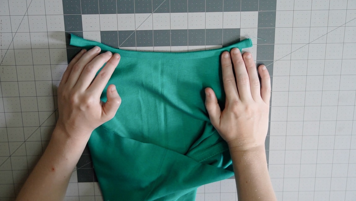fold the binding over to the back