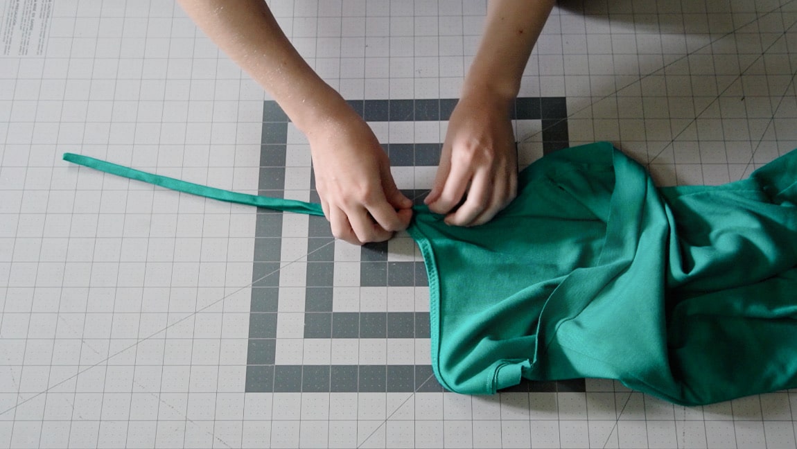 fold over the binding