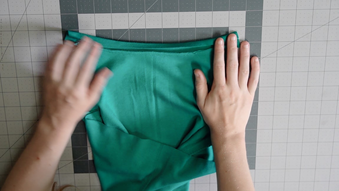 fold the binding over to the back