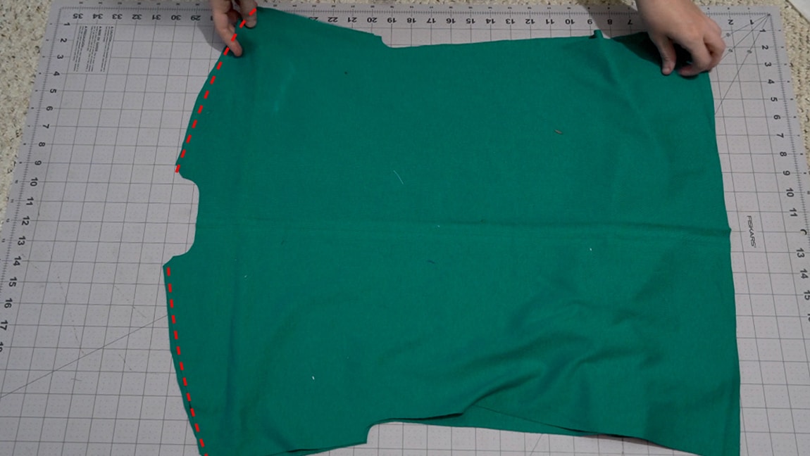 sew the shoulder