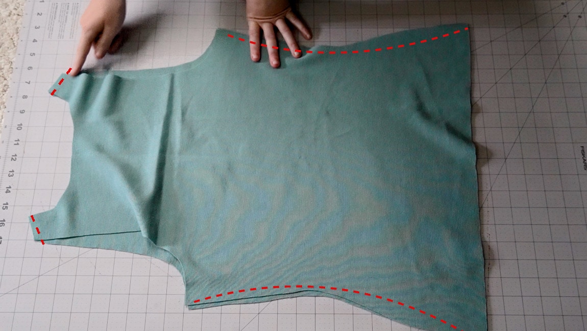 sew the front and back at the sides and shoulder seams