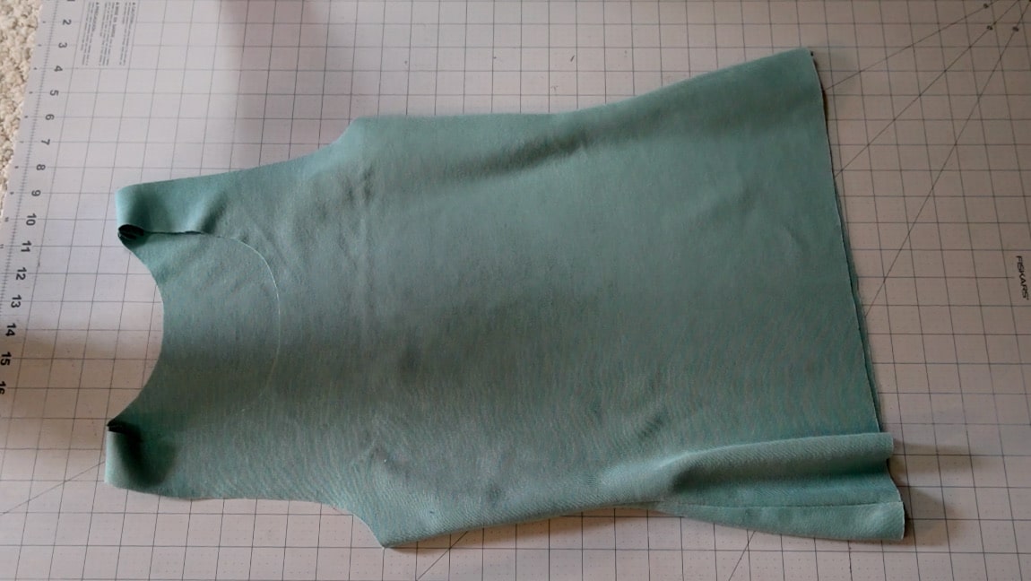 sew the front and back at the sides and shoulder seams