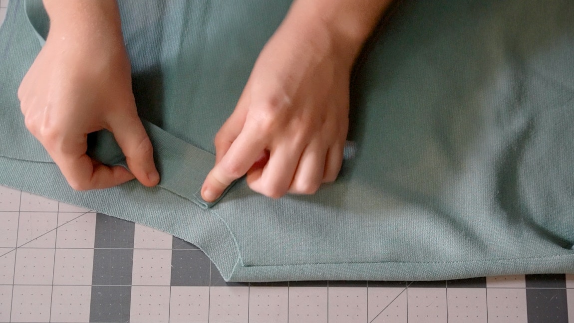 sew the neck and arm binding