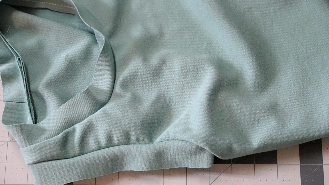 sew the neck and arm binding