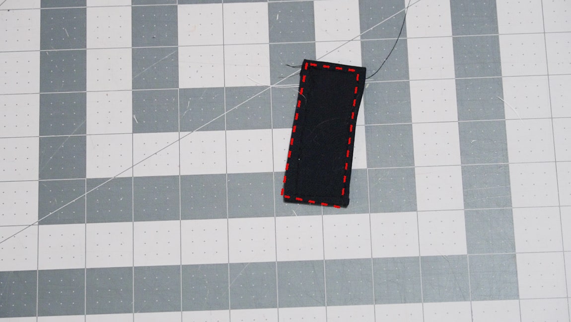 fold over the seam allowance of the nori