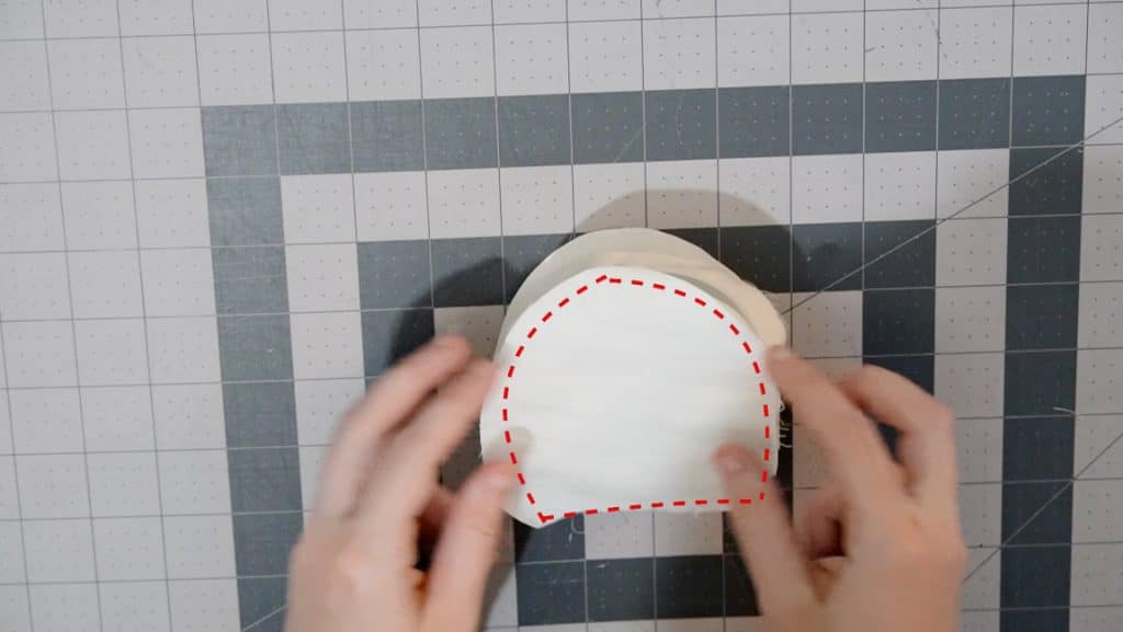 sew the front and back onigiri to the zipper band