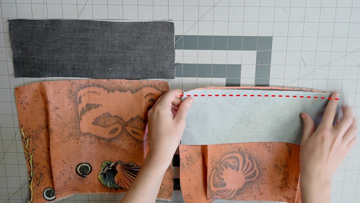sew the bag top to the bag