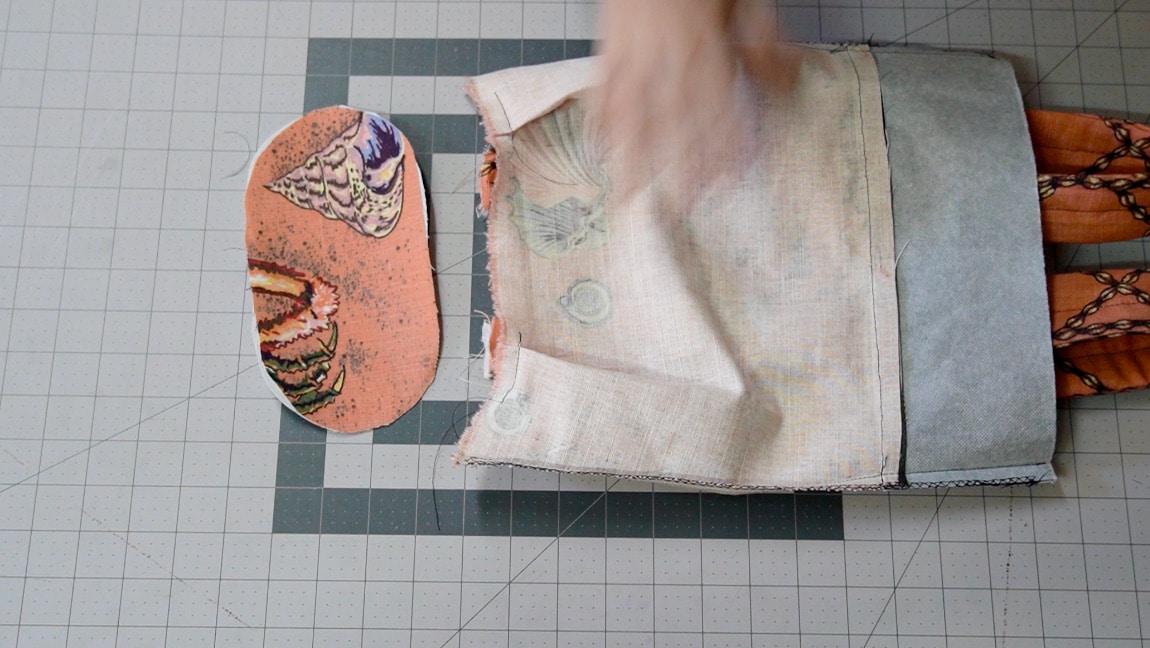 sew the base to the bag