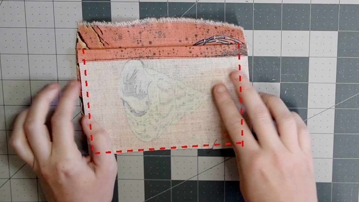sew the front and back of the pocket
