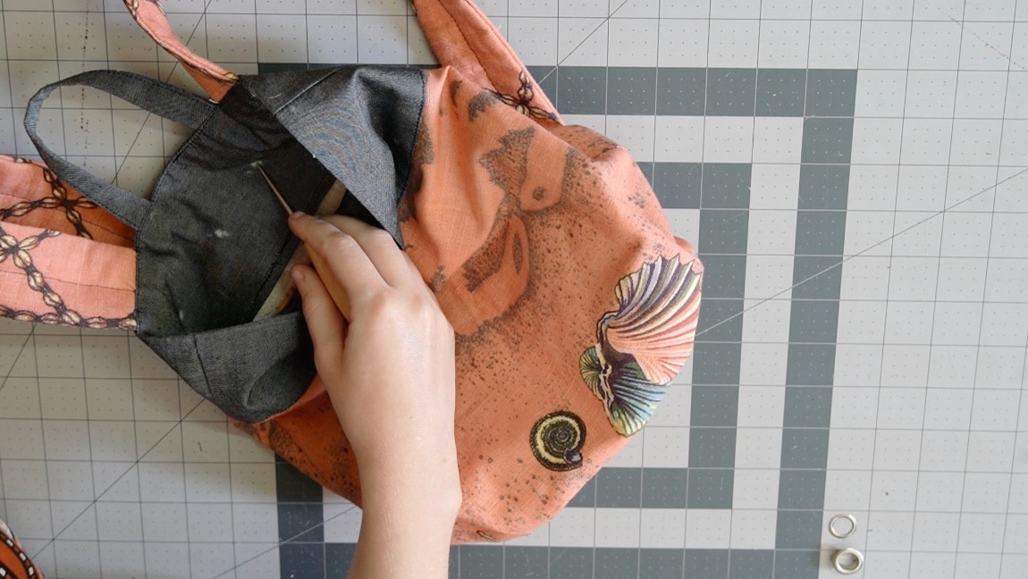 poke holes for grommets