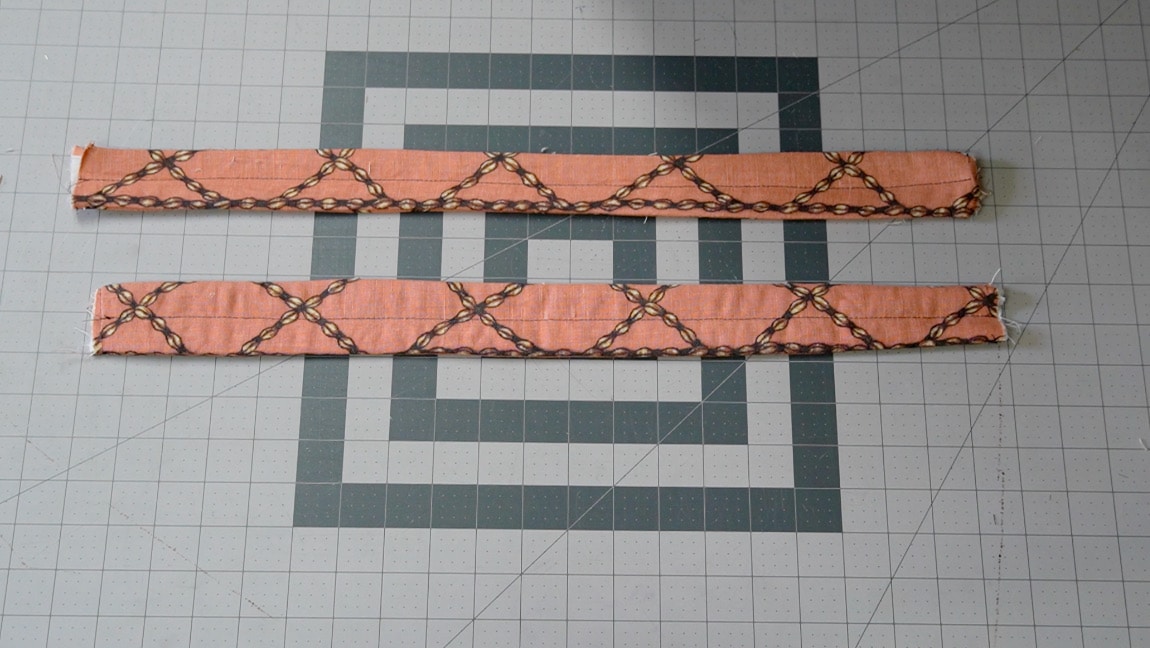 sew center line down the straps