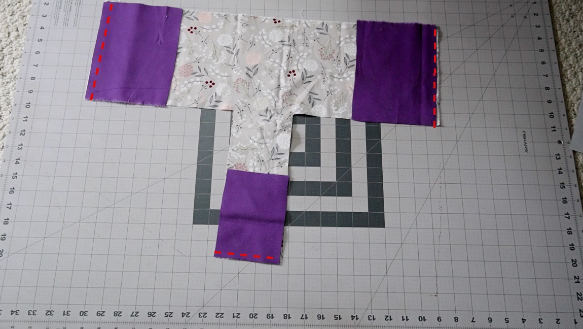 sew the contrast top fabric