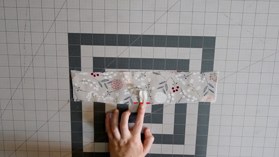 sew elastic to flap