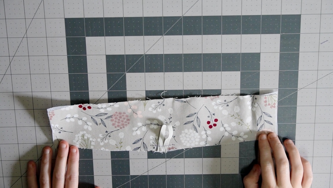 sew elastic to flap