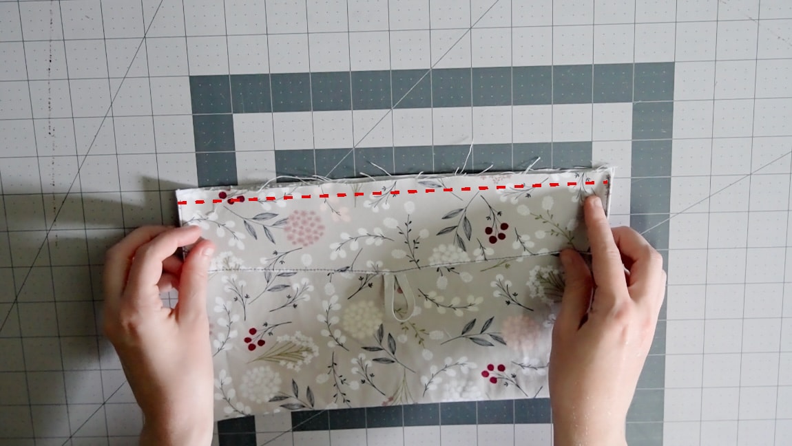 sew flap to pocket