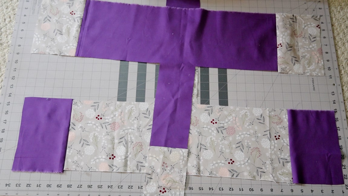 sew the contrast top fabric