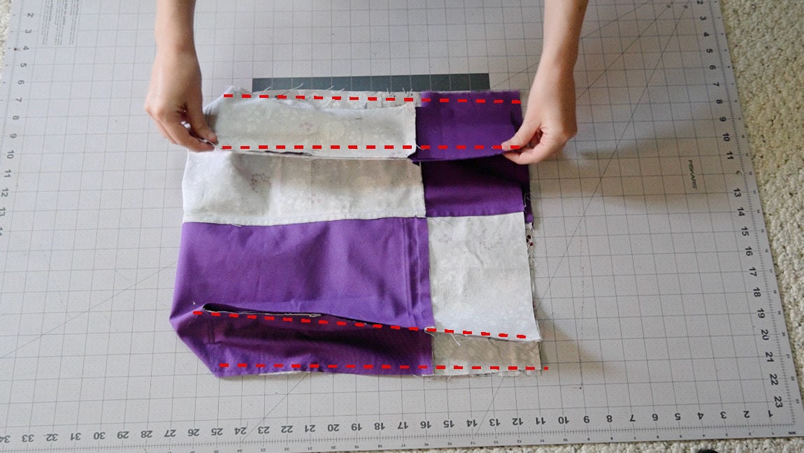 sew sides of bag