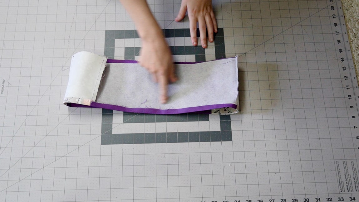 fold seam allowance of facing