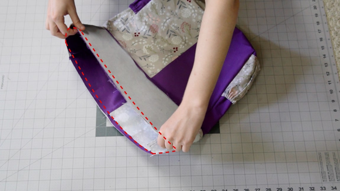 sew facing to upper edge