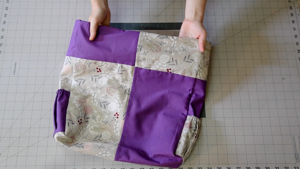 fold over facing and sew