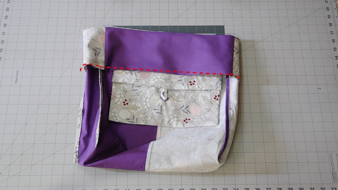 fold over facing and sew
