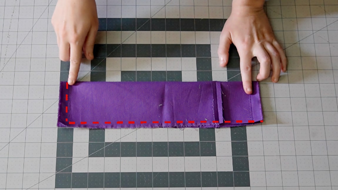 fold base insert and sew
