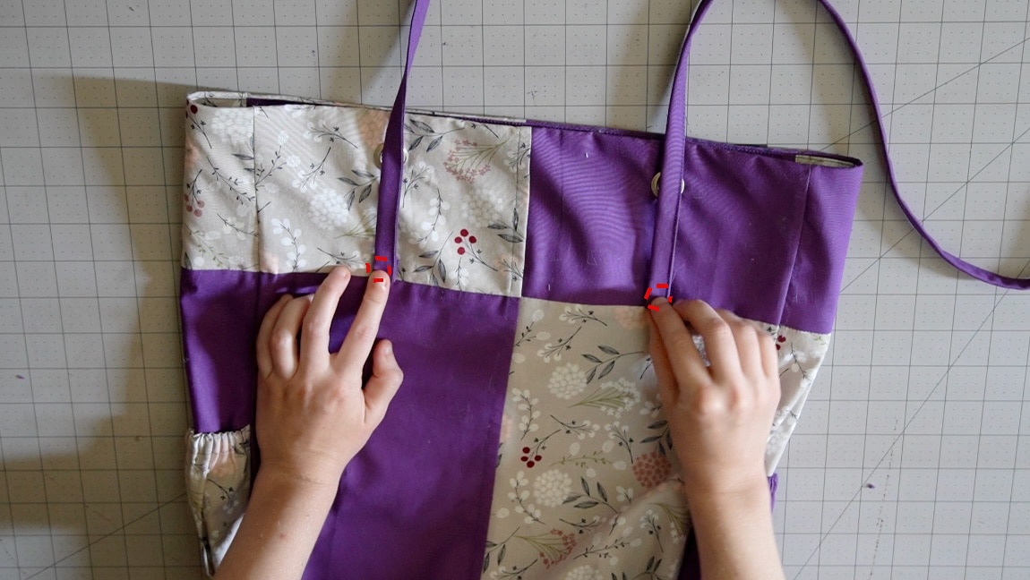 sew straps to front