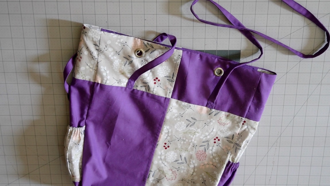 sew straps to front