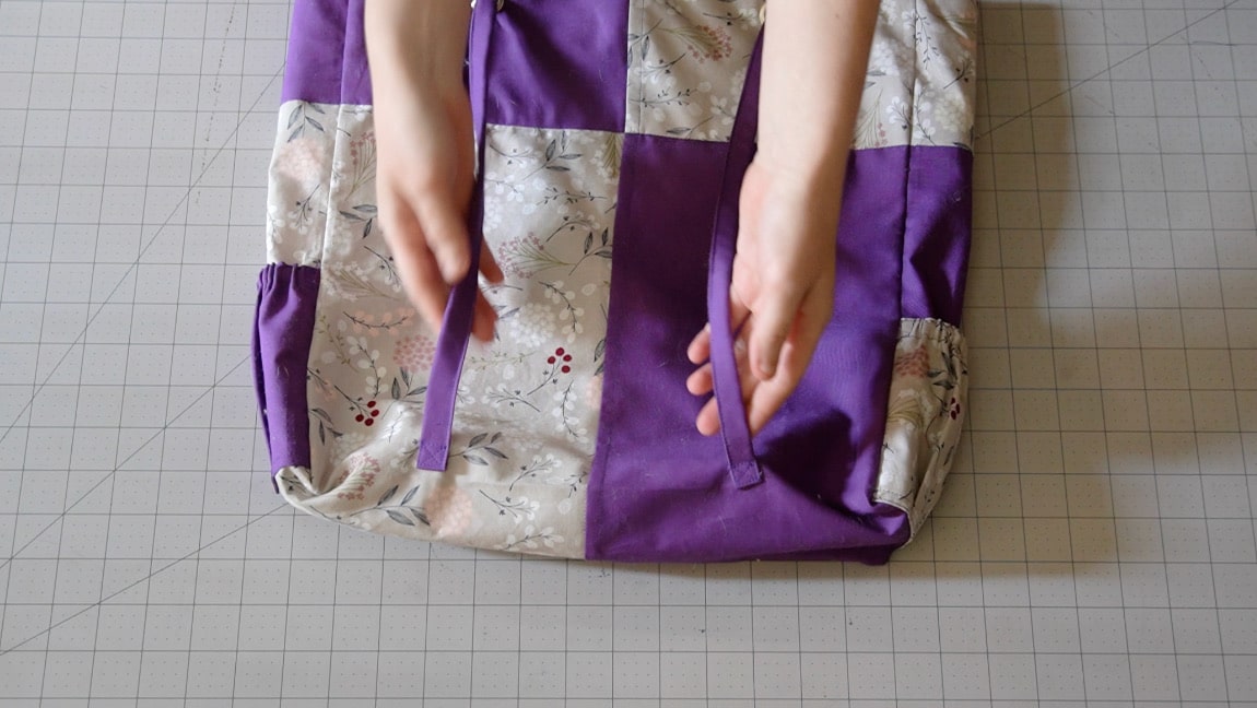 sew straps to back bottom