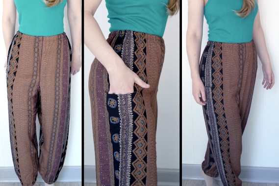 harem pants with pocket
