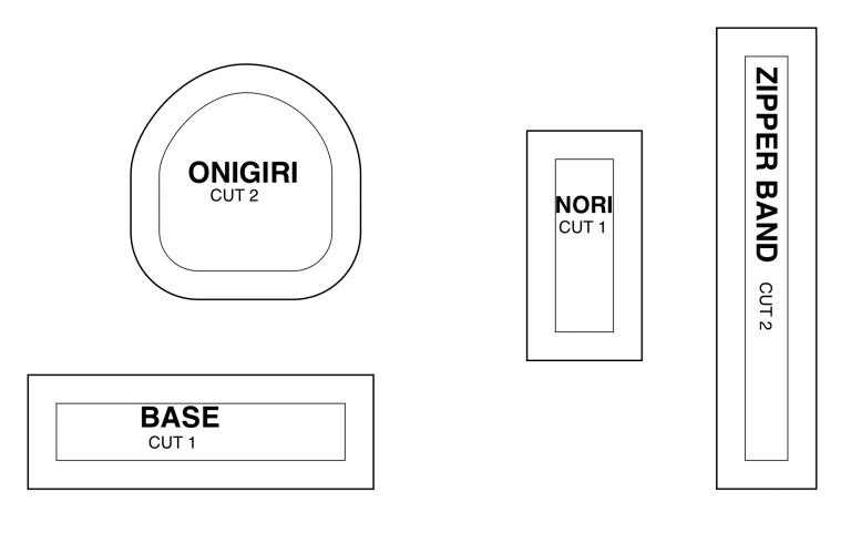 onigiri coin purse pattern