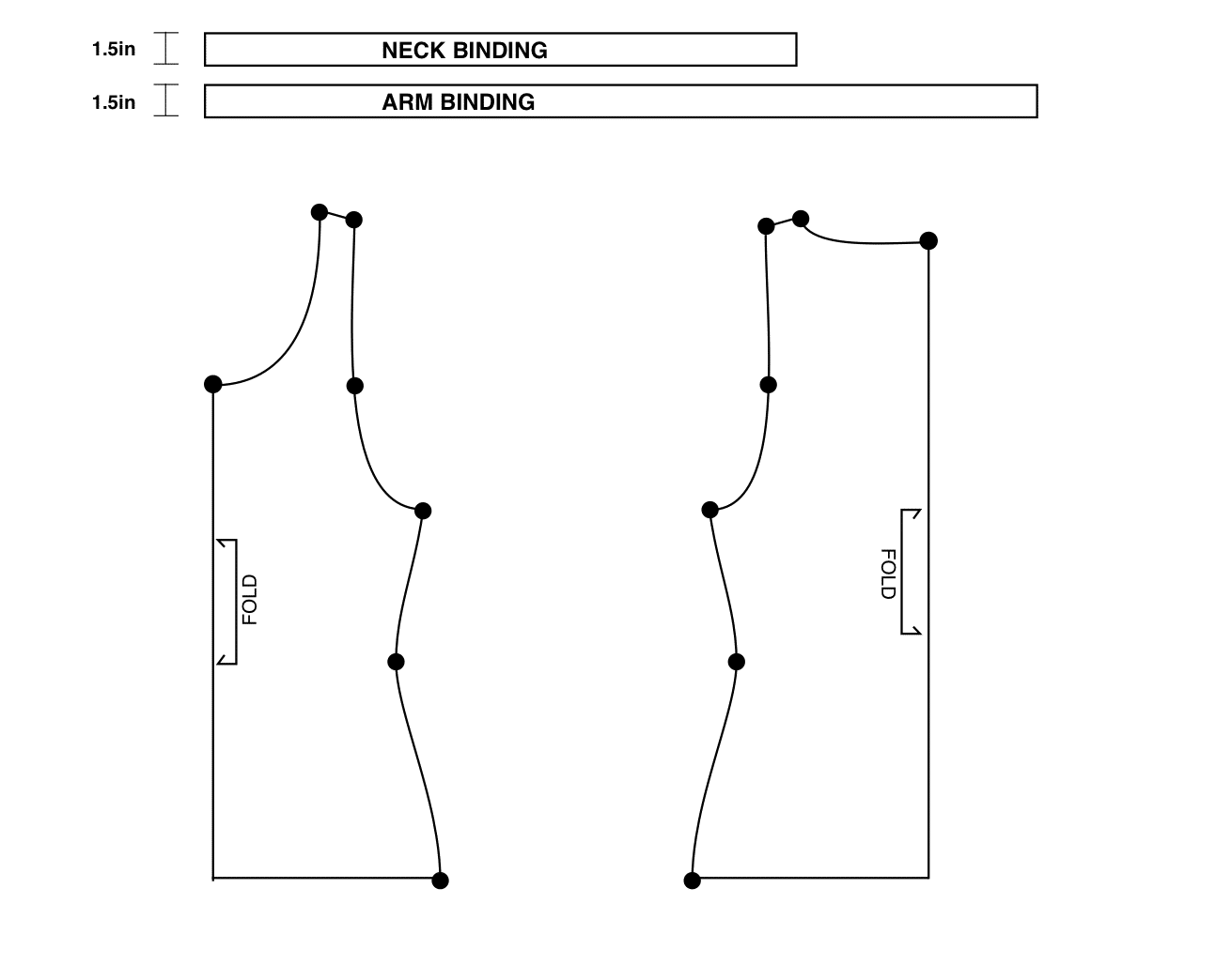 tank top pattern diagram